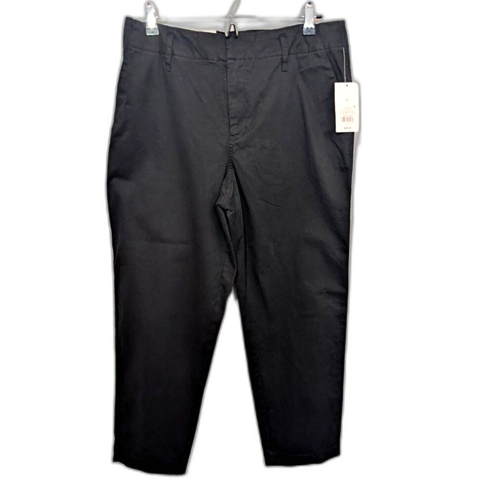A New Day Women's High Rise Straight Leg Hip & Thigh Stretch Pants Black 10/R